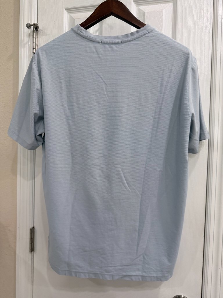 Robert Barakett Hickman T Shirt Xl Light Blue Grey Stretch Luxury Crew Neck — image 2 of 8